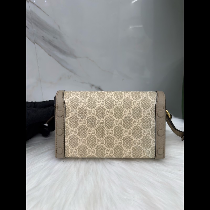 Gucci古馳1955馬銜扣盒子包手機包單肩斜挎包-1