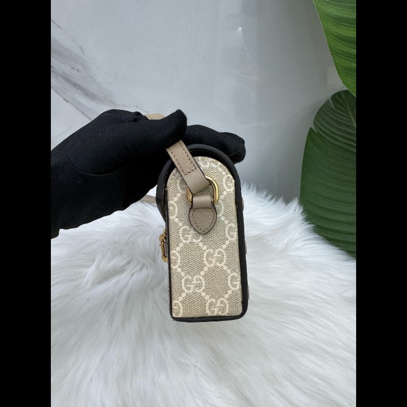 Gucci古馳1955馬銜扣盒子包手機包單肩斜挎包-2