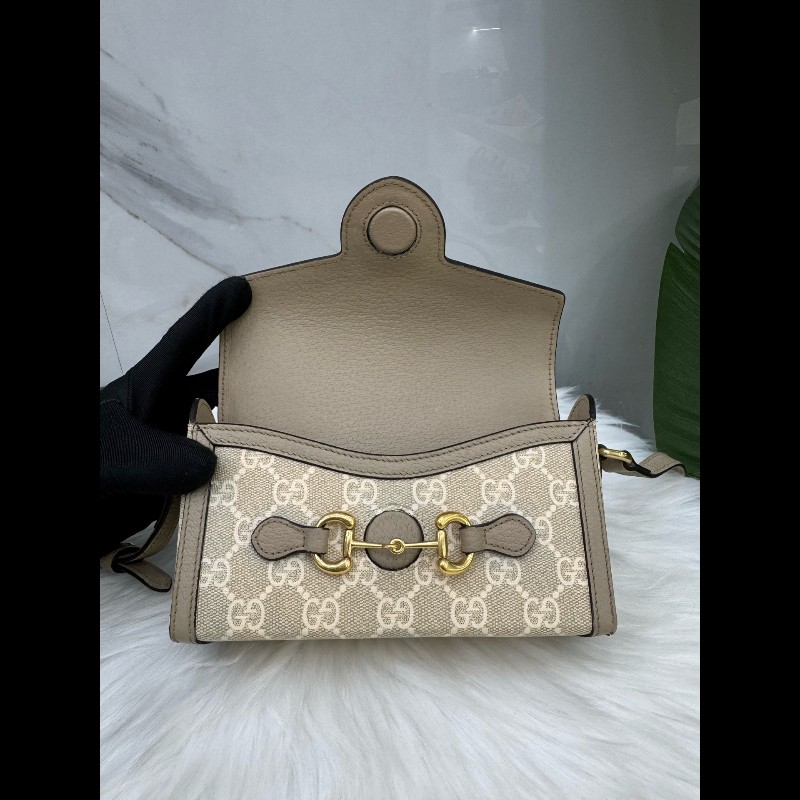 Gucci古馳1955馬銜扣盒子包手機包單肩斜挎包-7
