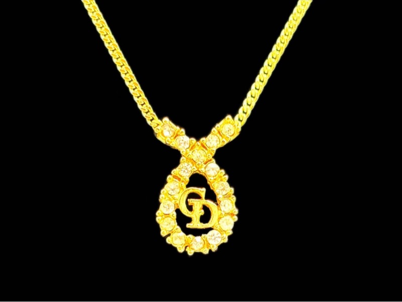 【95新 ✨ 全網最低價！】 Dior中古VTG字母金色項鍊(下單前先詢問庫存❗️❗️）-2