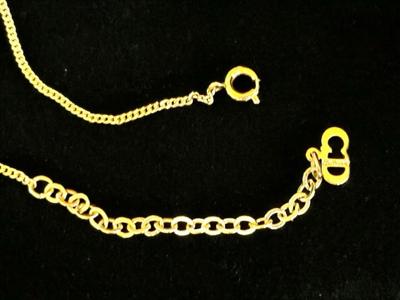 【95新 ✨ 全網最低價！】 Dior中古VTG字母金色項鍊(下單前先詢問庫存❗️❗️）-6