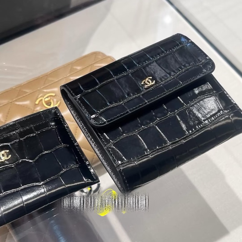 CHANEL 26S貴氣鱷魚壓紋🐊三折短夾錢包-全新品⭐️-5