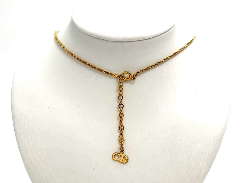 【97新 ✨ 全網最低價！】 Dior中古琺瑯鏤空CD項鍊(下單前先詢問庫存❗️❗️）-5