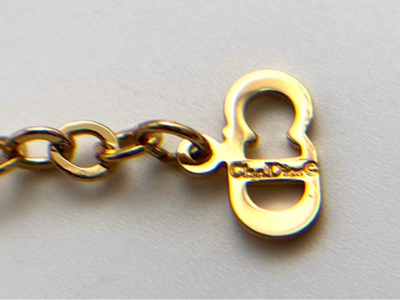 【97新 ✨ 全網最低價！】 Dior中古琺瑯鏤空CD項鍊(下單前先詢問庫存❗️❗️）-6