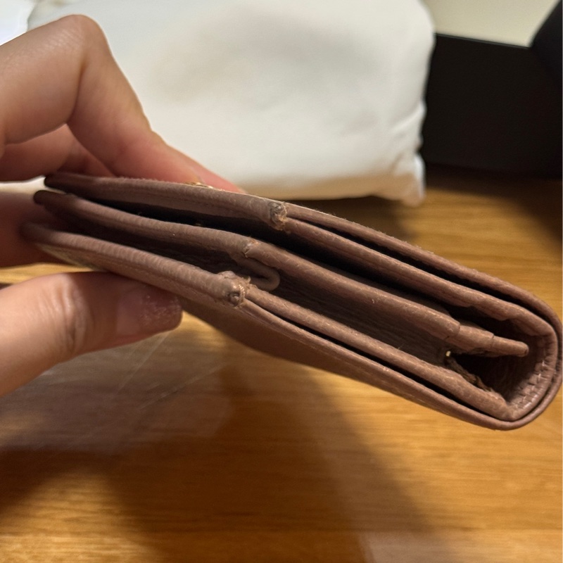 GUCCI 經典GG Marmont系列 三折式皮夾短夾 淺棕色/裸色-10