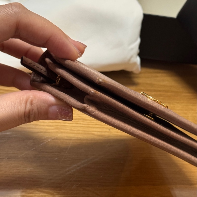 GUCCI 經典GG Marmont系列 三折式皮夾短夾 淺棕色/裸色-15