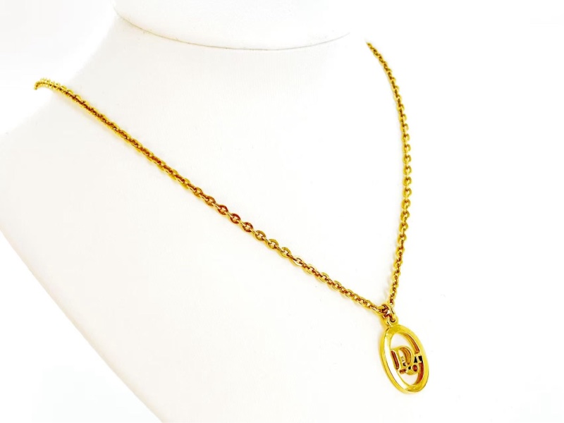 【97新 ✨ 全網最低價！】 Dior中古項鍊橢圓形Logo(下單前先詢問庫存❗️❗️）-1
