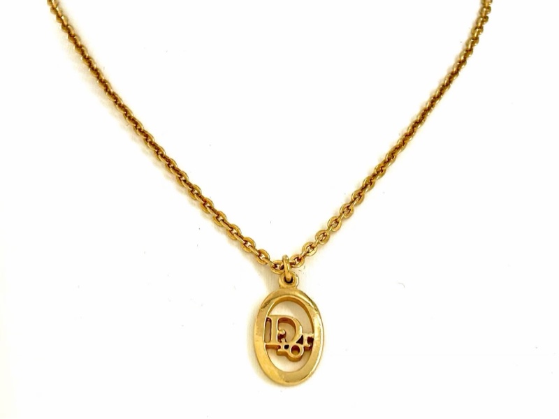 【97新 ✨ 全網最低價！】 Dior中古項鍊橢圓形Logo(下單前先詢問庫存❗️❗️）-3