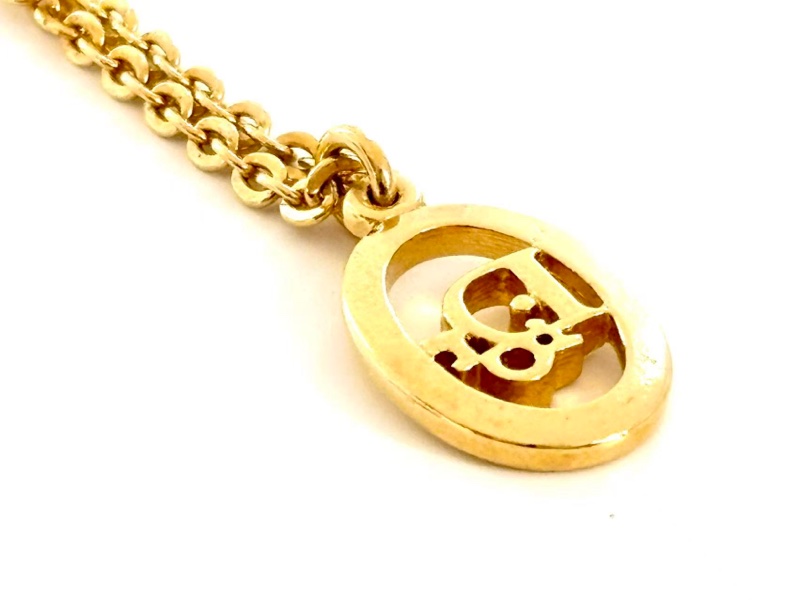 【97新 ✨ 全網最低價！】 Dior中古項鍊橢圓形Logo(下單前先詢問庫存❗️❗️）-4