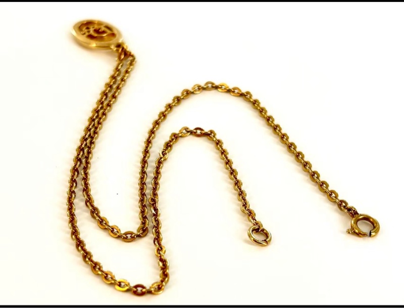 【97新 ✨ 全網最低價！】 Dior中古項鍊橢圓形Logo(下單前先詢問庫存❗️❗️）-7