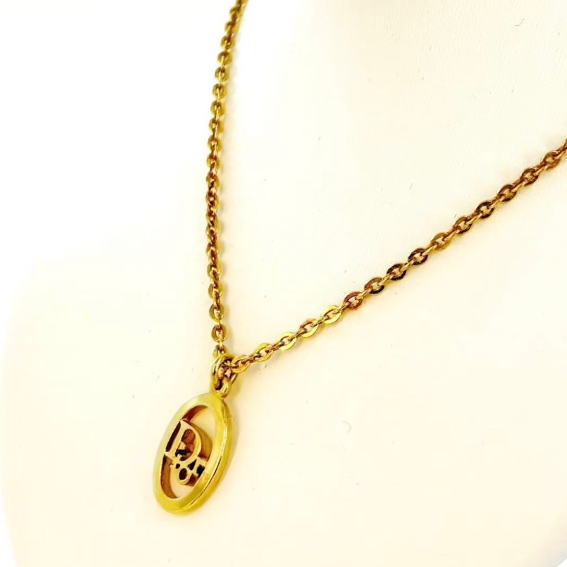 【97新 ✨ 全網最低價！】 Dior中古項鍊橢圓形Logo(下單前先詢問庫存❗️❗️）-8