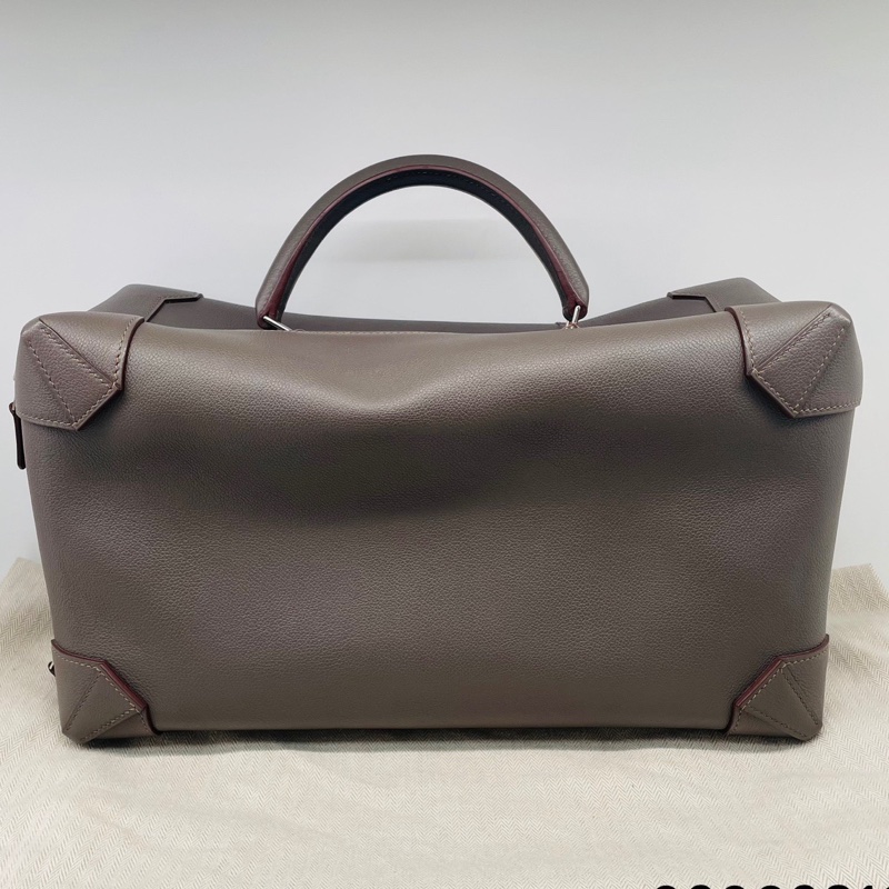 Hermes愛馬仕 maxibox手提包✨幾乎全新，尺寸37*21*15棕色牛皮-0