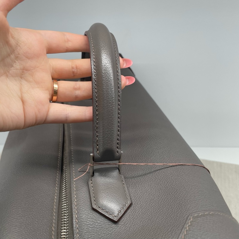 Hermes愛馬仕 maxibox手提包✨幾乎全新，尺寸37*21*15棕色牛皮-4