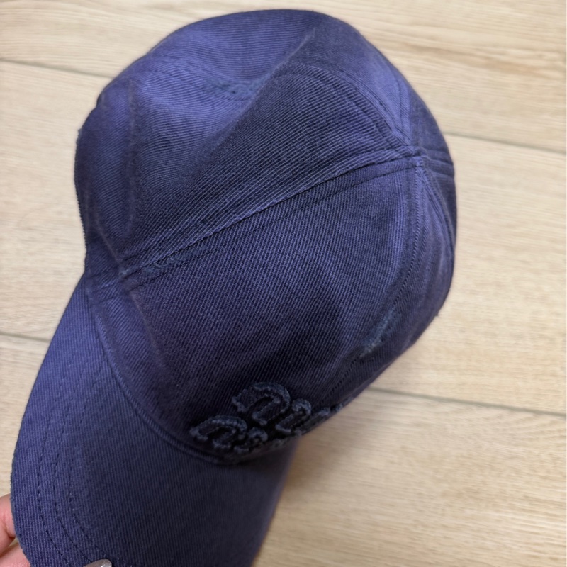 Miumiu棒球帽 褪色刷舊風 深紫色-3