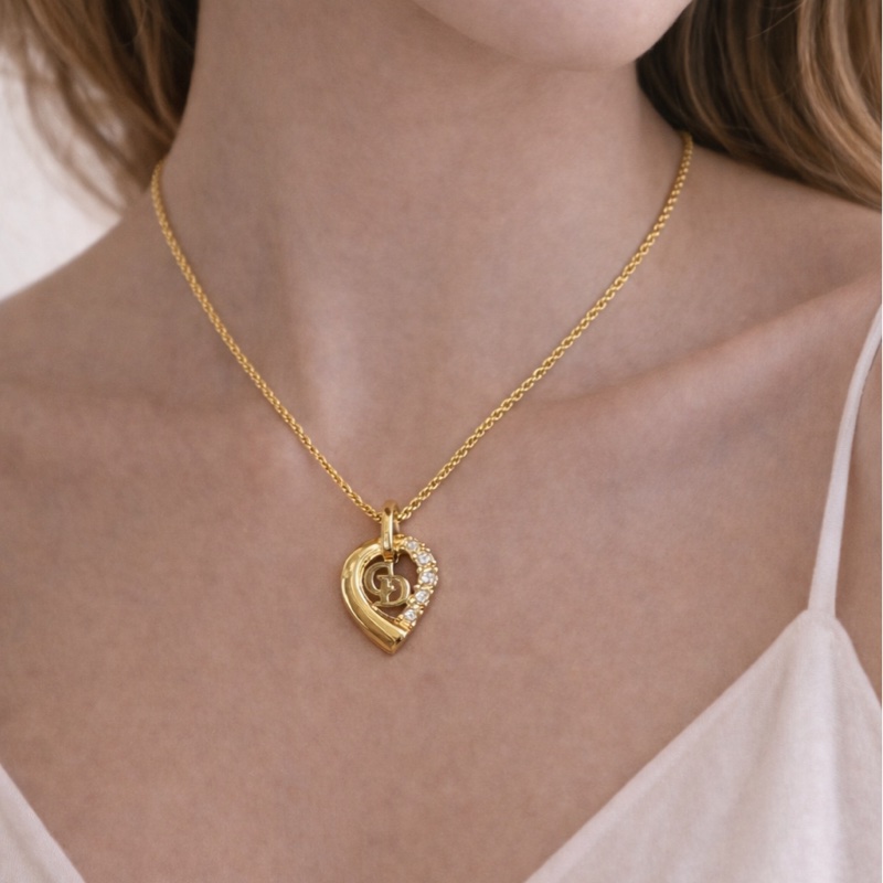 【97新 ✨ 全網最低價！】Dior 中古CD字 項鏈 嶔鑽 (下單前先詢問庫存❗️❗️）-0