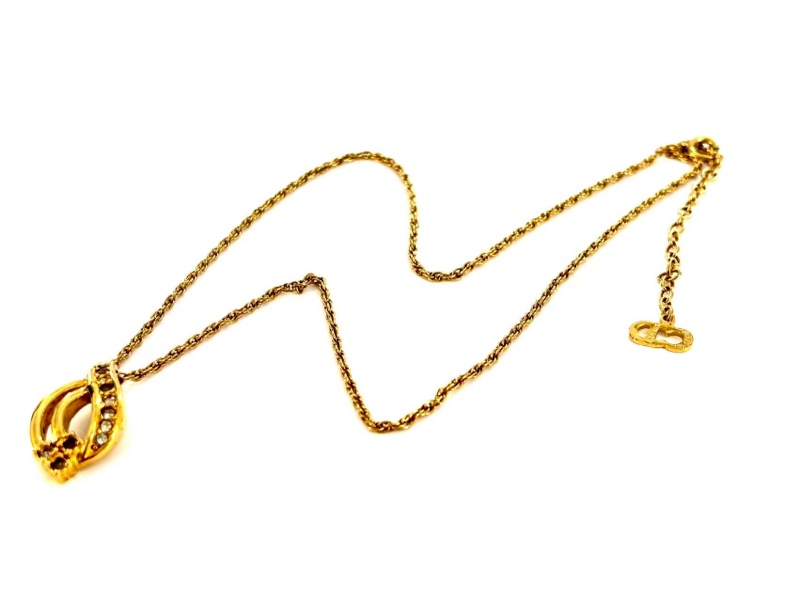 【95新 ✨ 全網最低價！】 Dior中古德標鏤空亮鑽吊墜(下單前先詢問庫存❗️❗️）-6