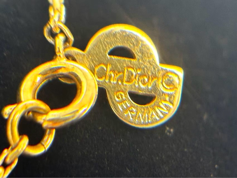 【97新 ✨ 全網最低價！】Dior 中古愛心嵌鑽項鍊(下單前先詢問庫存❗️❗️）-8