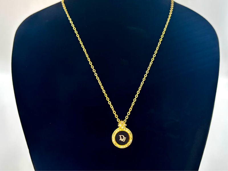 【97新 ✨ 全網最低價！】 Dior中古Vintage圓盤項鍊(下單前先詢問庫存❗️❗️）-1