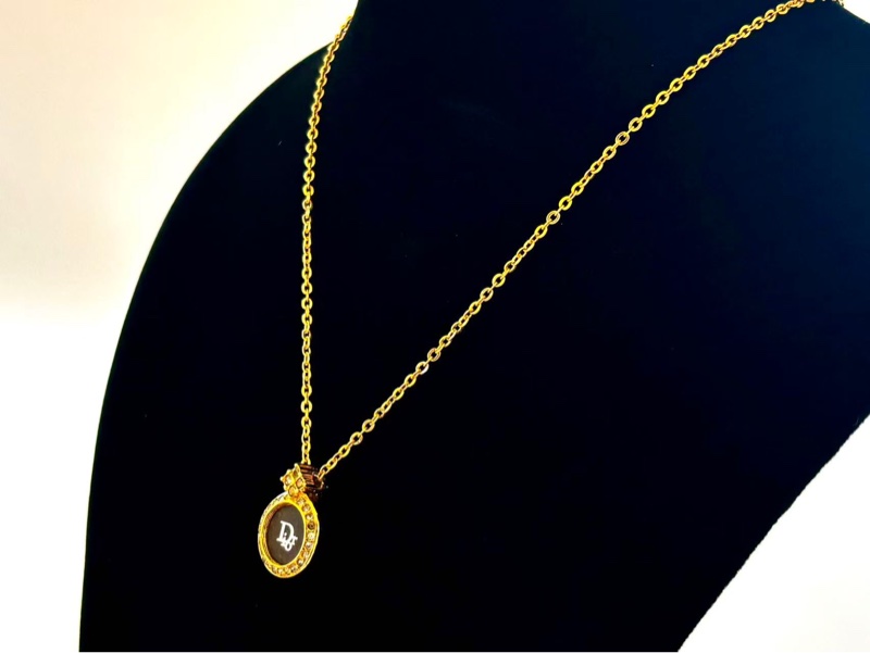【97新 ✨ 全網最低價！】 Dior中古Vintage圓盤項鍊(下單前先詢問庫存❗️❗️）-4