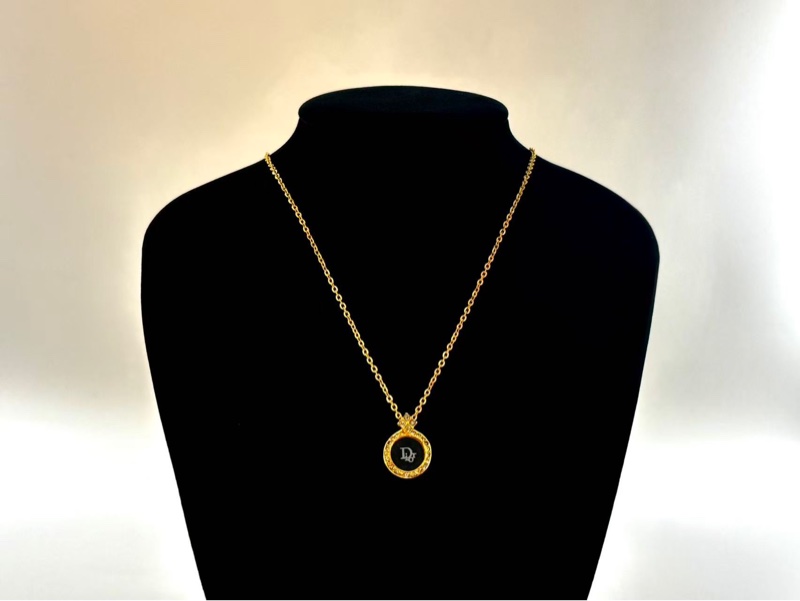 【97新 ✨ 全網最低價！】 Dior中古Vintage圓盤項鍊(下單前先詢問庫存❗️❗️）-6