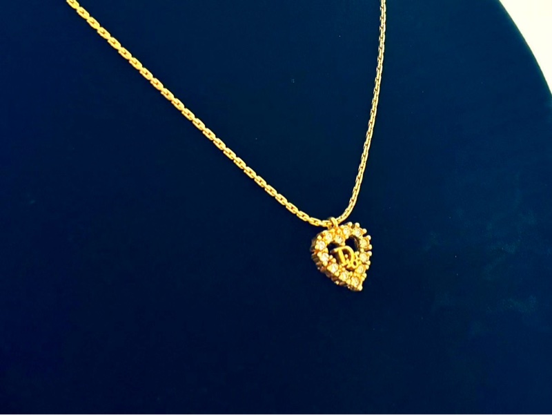 【97新 ✨ 全網最低價！】Dior 中古 愛心 嶔鑽項鏈(下單前先詢問庫存❗️❗️）-2