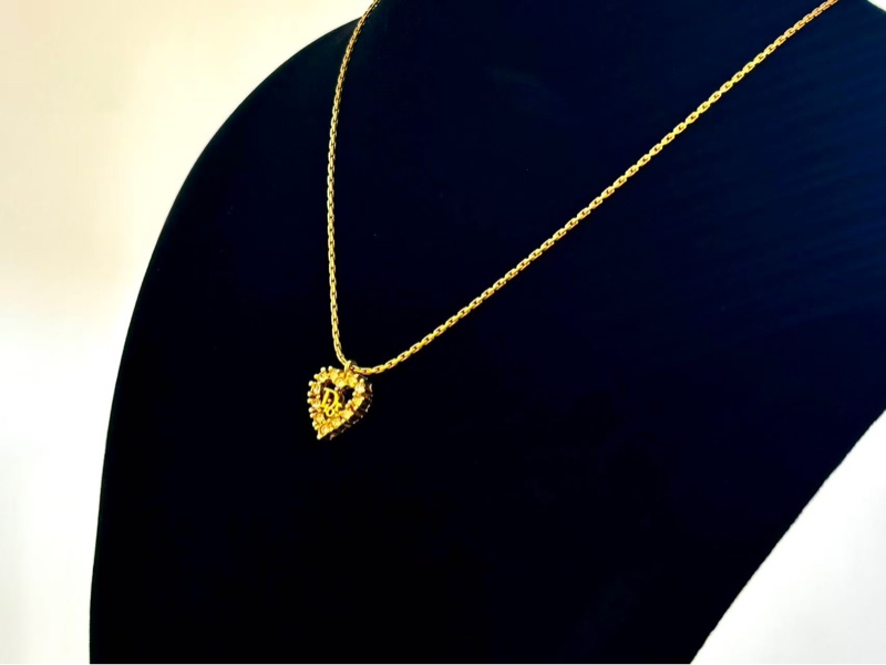 【97新 ✨ 全網最低價！】Dior 中古 愛心 嶔鑽項鏈(下單前先詢問庫存❗️❗️）-3