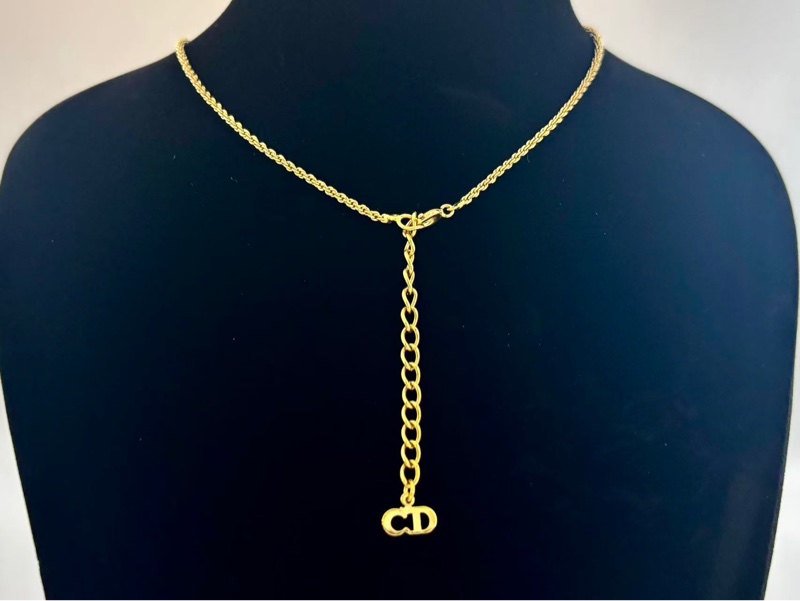 【97新 ✨ 全網最低價！】Dior 中古 愛心 嶔鑽項鏈(下單前先詢問庫存❗️❗️）-4