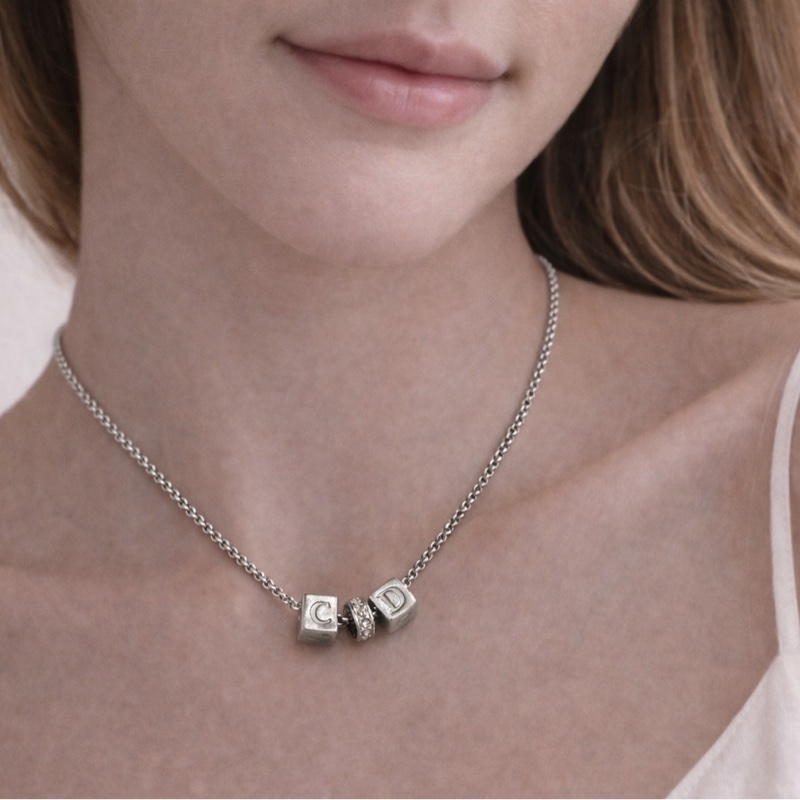 【97新 ✨ 全網最低價！】 Dior迪奧CD字母篩子項鍊(下單前先詢問庫存❗️❗️）-0