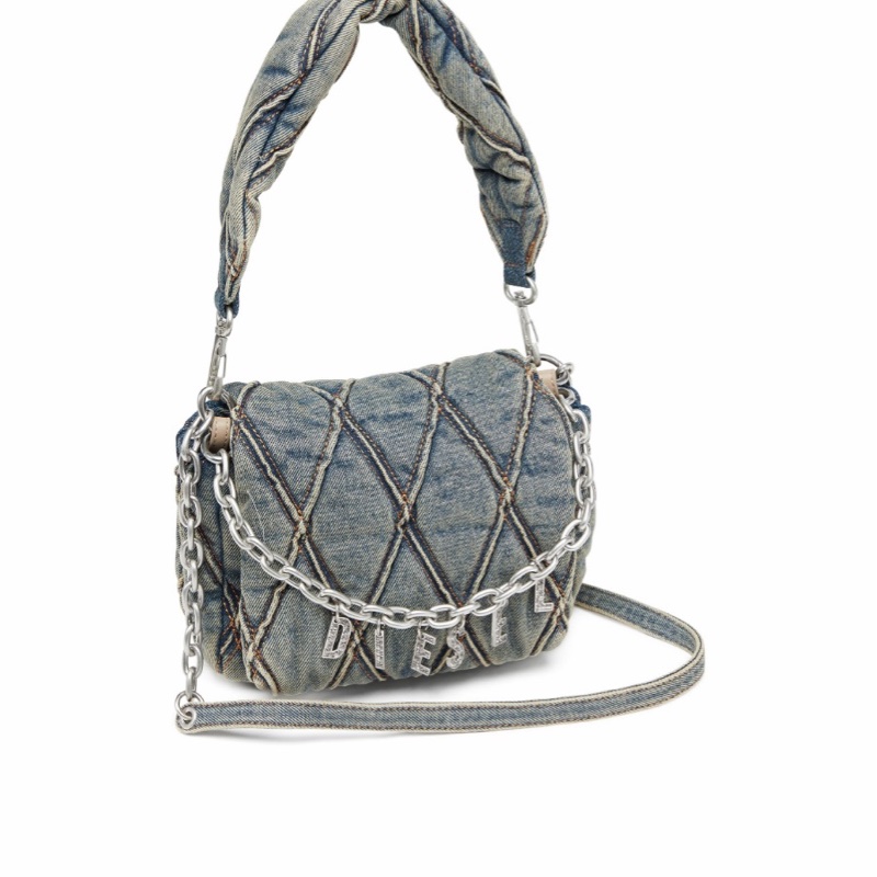 Diesel 女士 絎縫牛仔單肩包均碼碼21cm*9cm*16cm-3