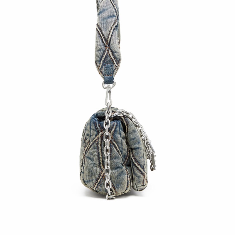 Diesel 女士 絎縫牛仔單肩包均碼碼21cm*9cm*16cm-4