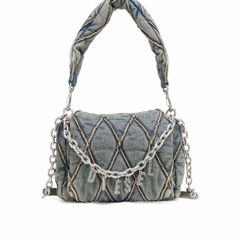 Diesel 女士 絎縫牛仔單肩包均碼碼21cm*9cm*16cm-5
