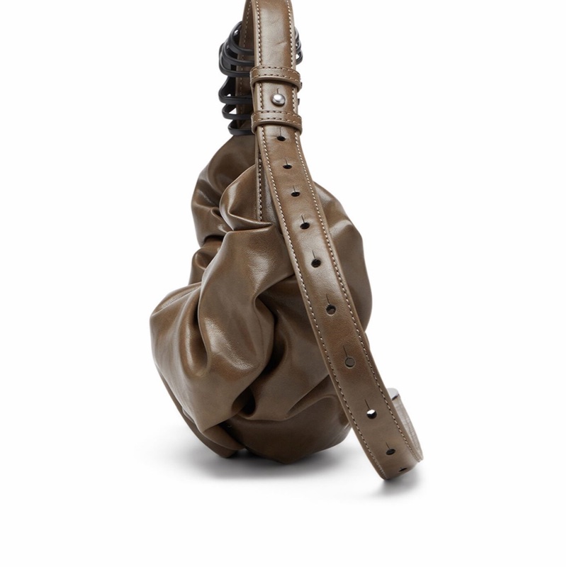 Diesel 女士 Grab-D S-Small 褶皺單肩包均碼碼30cm*10cm*26cm-1