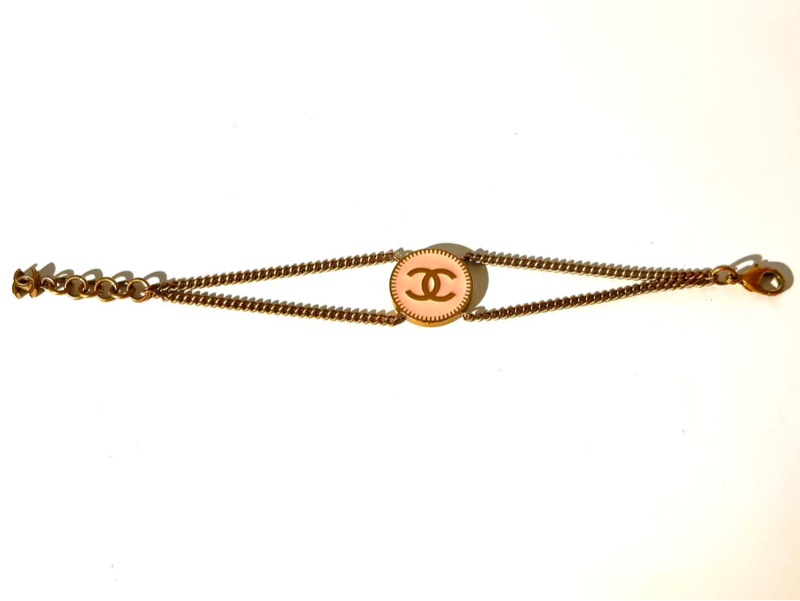 【97新 ✨ 全網最低價！】chanel 粉色 圓形琺瑯 手鏈(下單前先詢問庫存❗️❗️）-7