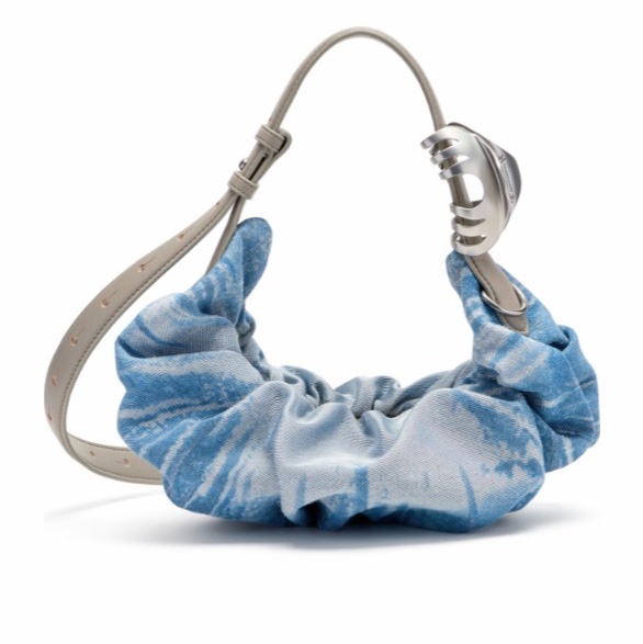Diesel 女士 Grab-D牛仔布褶皺單肩包均碼碼30cm*10cm*26cm-2