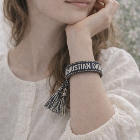【97新 ✨ 全網最低價！】 Dior J'adior Bracelet 老花刺繡流蘇手帶(下單前先詢問庫存❗️❗️）