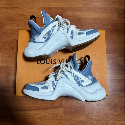 Lv Archlight拱橋鞋 路易威登 老爹鞋 女款藍白 37碼