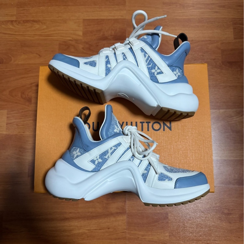 Lv Archlight拱橋鞋 路易威登 老爹鞋 女款藍白 37碼-1