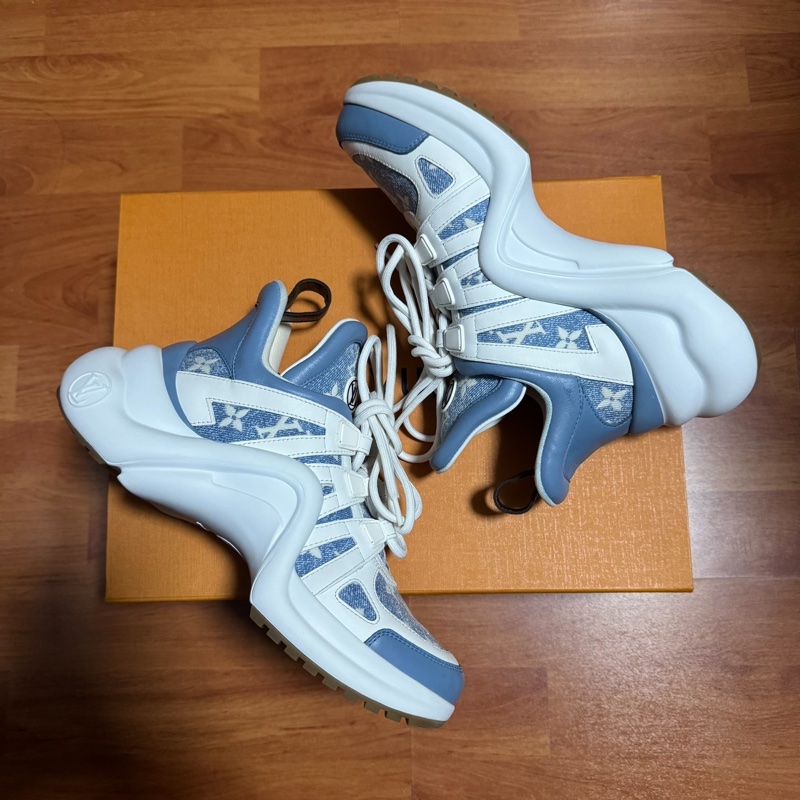 Lv Archlight拱橋鞋 路易威登 老爹鞋 女款藍白 37碼-8