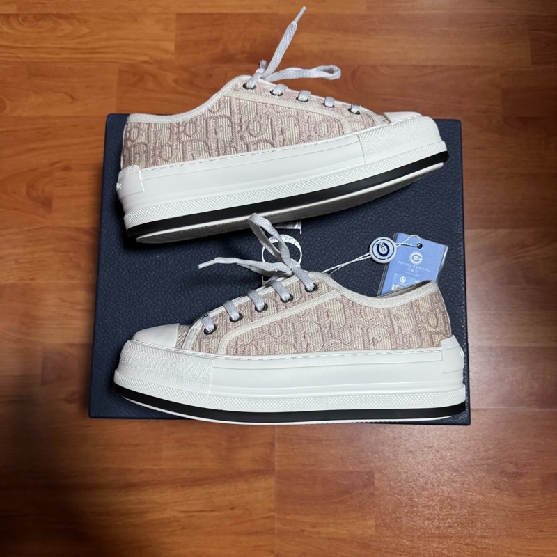 Dior新款迪奧滿印Walk'n'Oblique刺繡粉色 35.5碼-0