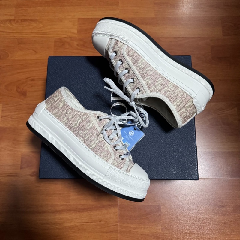 Dior新款迪奧滿印Walk'n'Oblique刺繡粉色 35.5碼-7