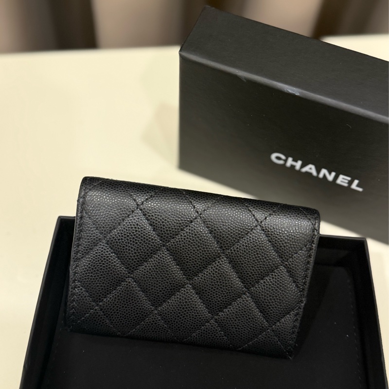Chanel香奈兒 水鑽雙c Logo零錢包-1