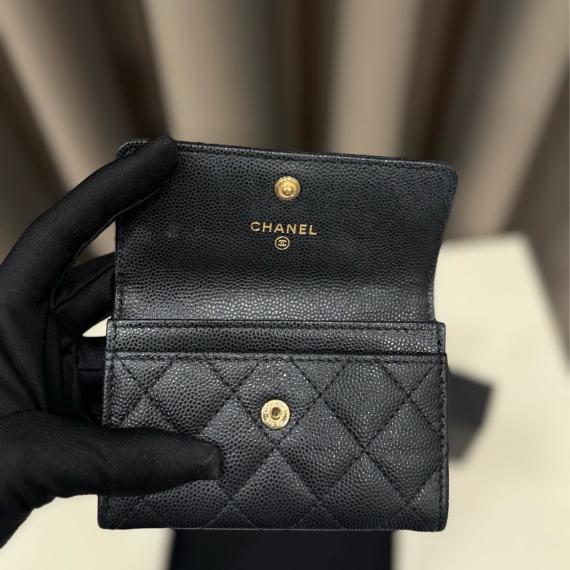 Chanel香奈兒 水鑽雙c Logo零錢包-4