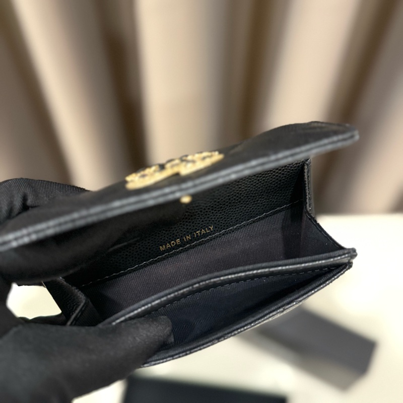 Chanel香奈兒 水鑽雙c Logo零錢包-6