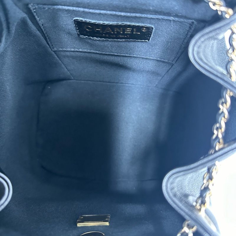 #全新全膜未拆 #全配🈶購證 #24年全牛皮 香奈兒黑金Duma小號 芯片款-11