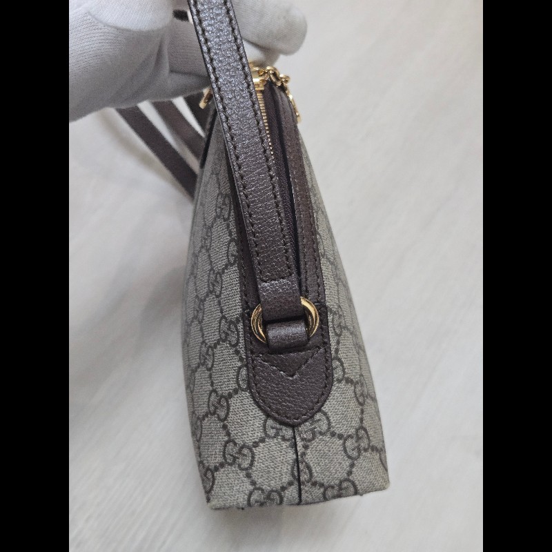 GUCCI 經典Ophidia GG Logo綠紅綠織帶 肩背包 貝殼包-9