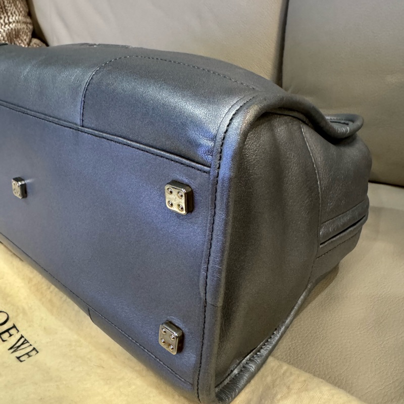 Loewe 羅意威 銀色醫生包/Vintage手提包/95新美品-6