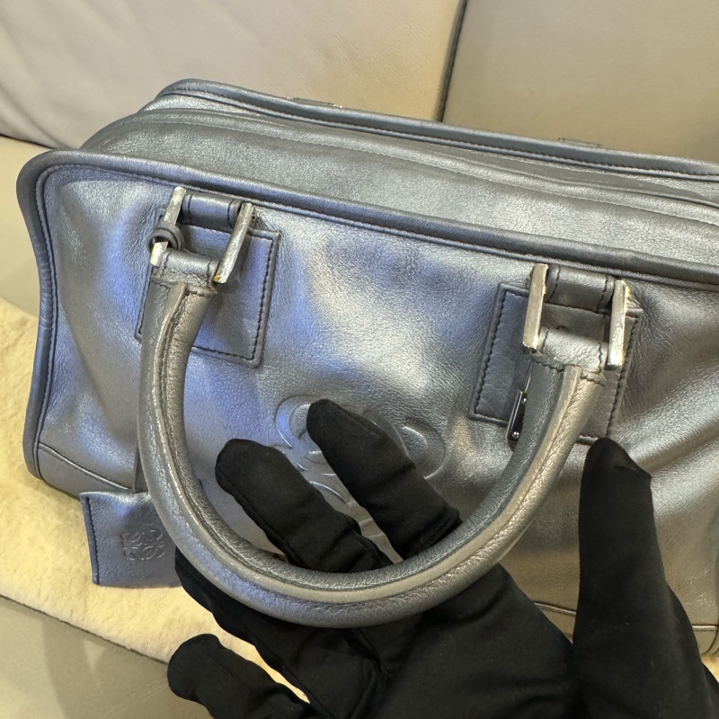 Loewe 羅意威 銀色醫生包/Vintage手提包/95新美品-7