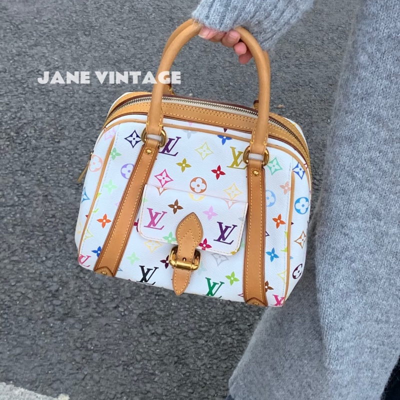 Louis Vuitton • 經典村上隆白三彩老花保齡球包-0