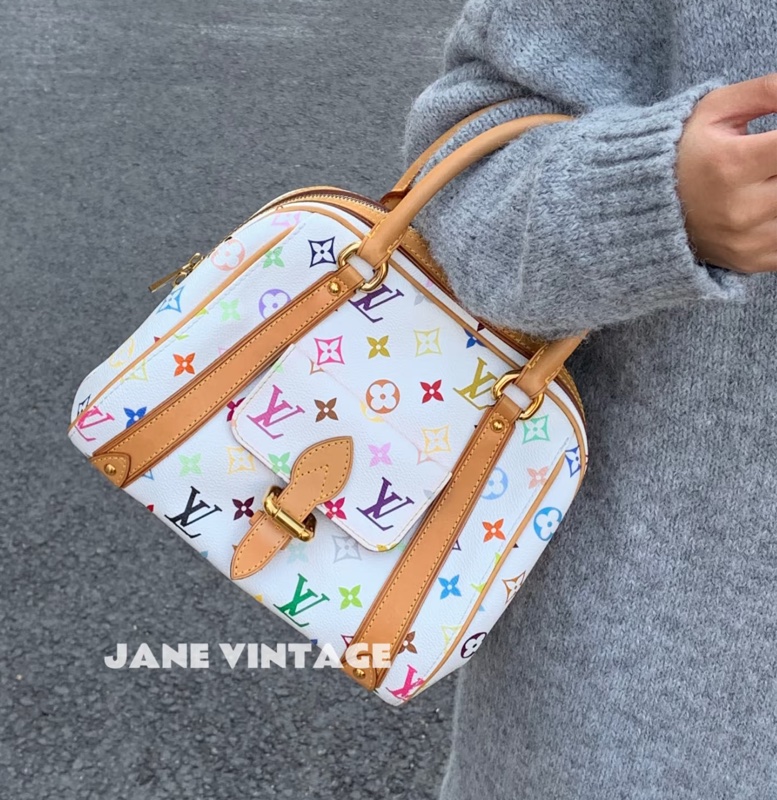 Louis Vuitton • 經典村上隆白三彩老花保齡球包-1