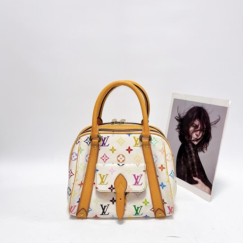 Louis Vuitton • 經典村上隆白三彩老花保齡球包-4